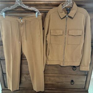 Tan Jacket and Pants Set